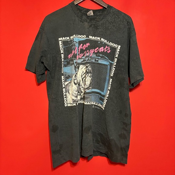 Vintage Mack Bulldog Trucker T Shirt XL Twin Cities Not For Pussycats - Picture 1 of 8